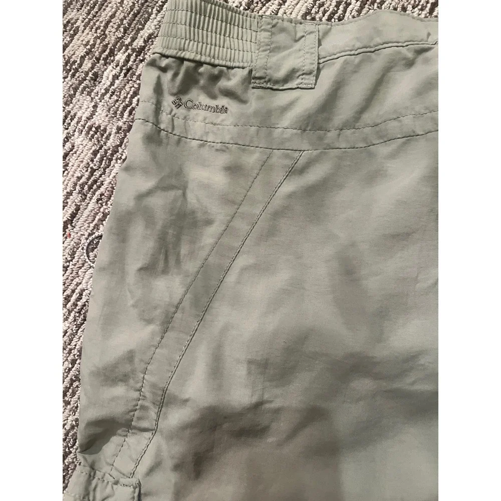 Columbia Titanium Convertible Hiking Pants Mens XL Sage Green Zip Off TL8273